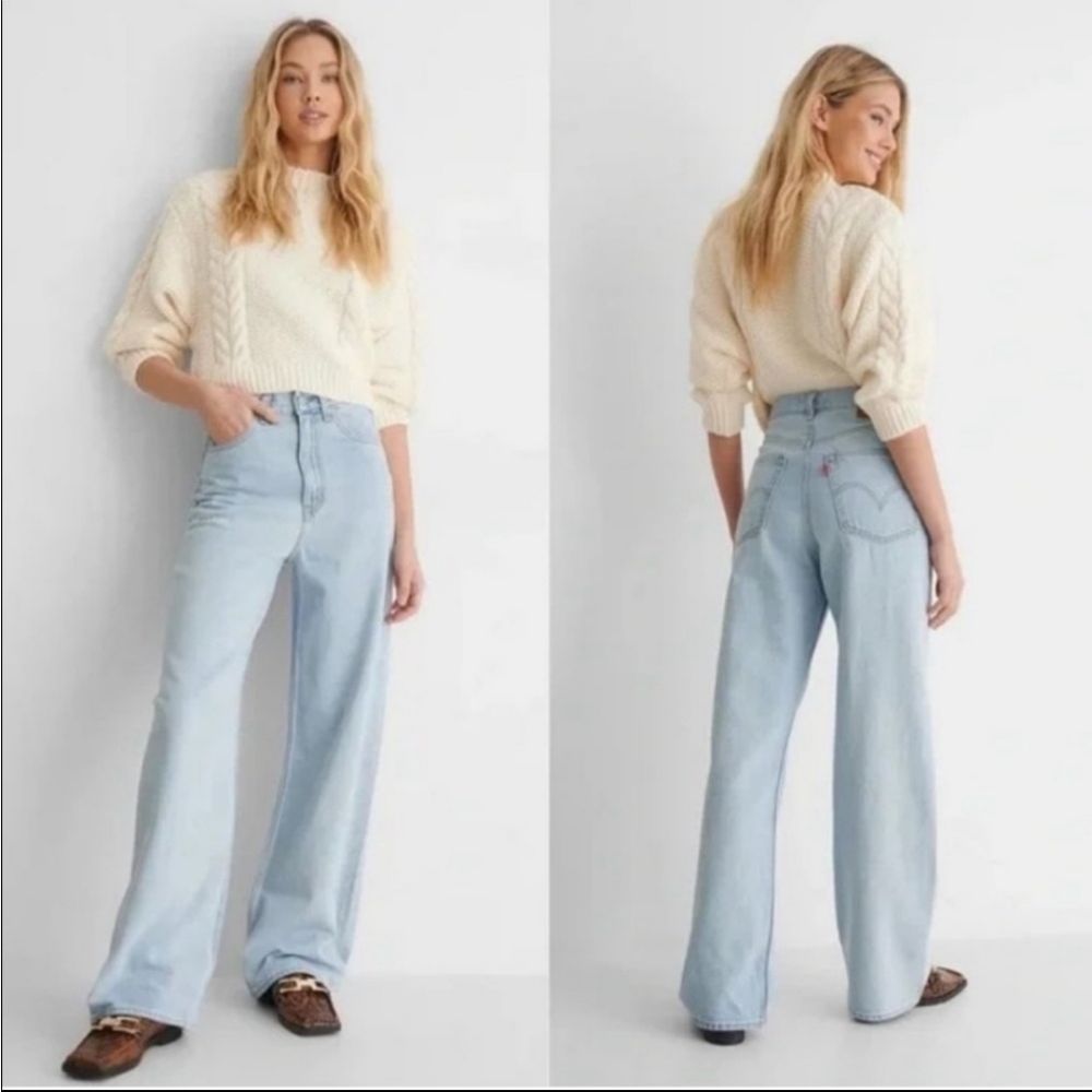 Levi's Premium High Loose Light Wash Jeans Sz 26